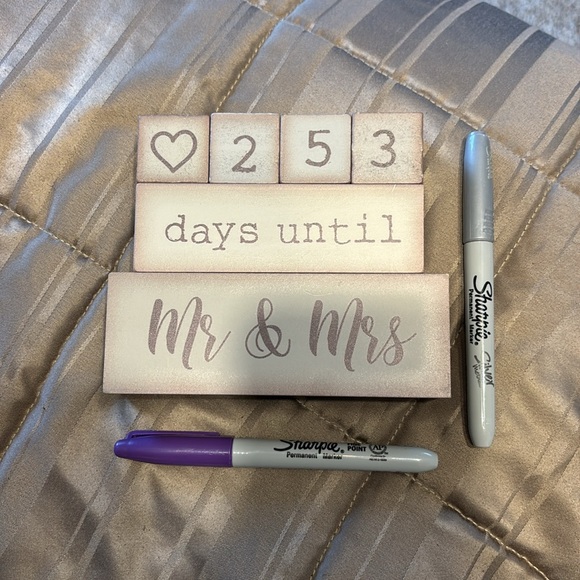 Countdown Blocks for Wedding - Picture 2 of 2
